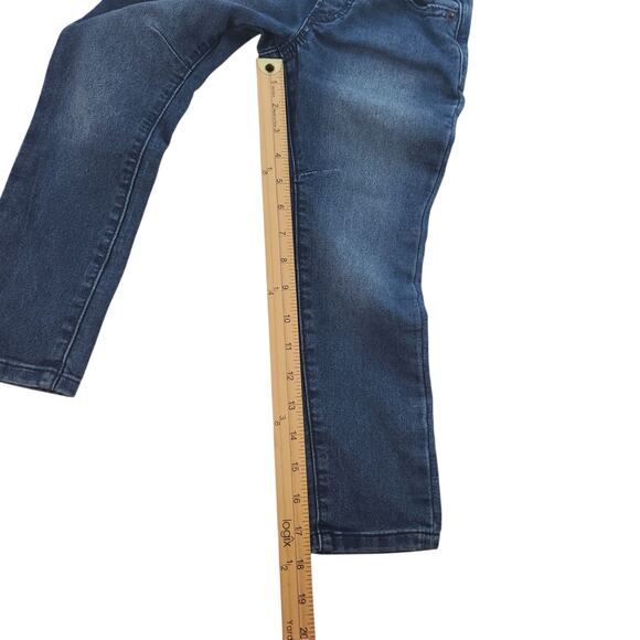 Gap Jeans Kids XS Stretch Slim Denim Elastic Waist Dark Wash Faded Drawstring - Picture 10 of 11